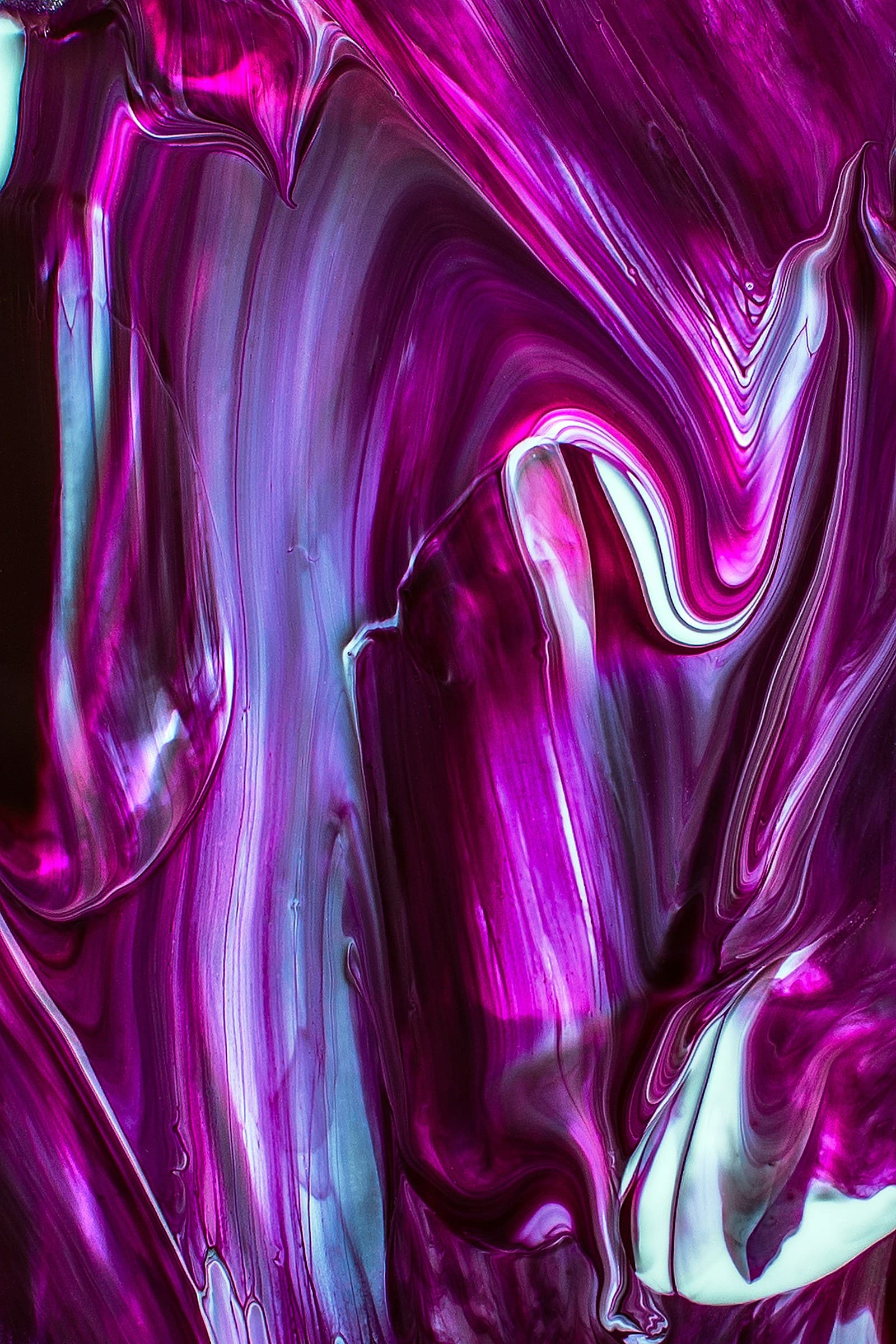 Abstract ChapelHall artwork in vivid magenta, violet and pale blue